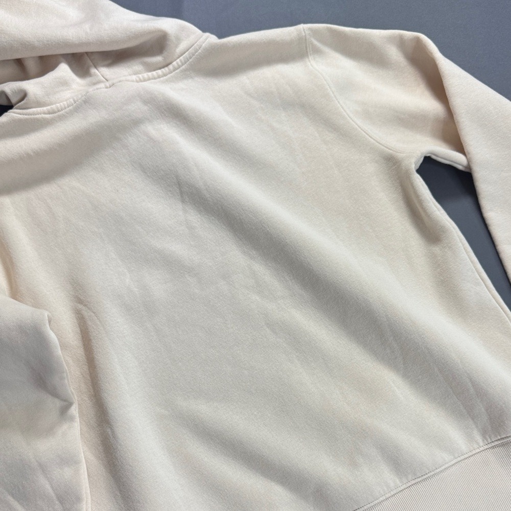 Fila Womens Hoodie Cream Purple Embroidered Logo Fleece Sweatshirt Size M - Picture 10 of 10